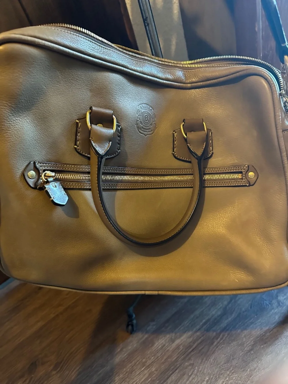 Ghurka leather briefcase. “Vestry”